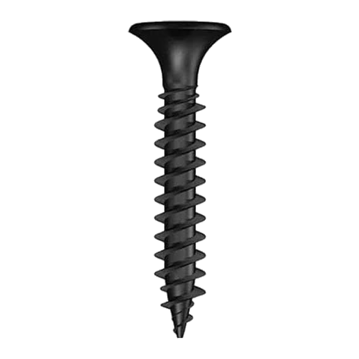 Tornillo drywall de acero negro fosfatado, cabeza bugle y punta aguja